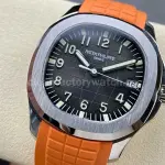 3K Factory Patek Philippe Aquanaut 40mm 5167A-001 Orange Rubber Strap Black Dial
