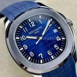 3K Factory Patek Philippe Aquanaut 42.2mm 5168G-001 White Gold Blue Rubber Strap Blue Dial