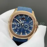 3K Factory Patek Philippe Aquanaut 5261R-001 40mm Rose Gold Blue Rubber Strap Blue Dial