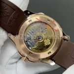 3K Factory Patek Philippe Aquanaut 5261R 40mm Rose Gold Brown Rubber Strap Brown Dial