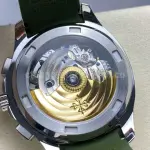 3K Factory Patek Philippe Aquanaut 5968g-010 42mm White Gold Green Rubber Strap Arabic Numerals Green Dial