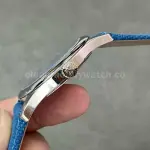 3K Factory Patek Philippe Calatrava 6007A-001 40mm Steel Leather Strap Arabic Numerals Blue Dial