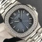 3K Factory Patek Philippe Nautilus 40mm 5711-1300A-001 Diamond Bezel Blue Dial