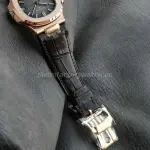 3K Factory Patek Philippe Nautilus 40mm 5711R Rose Gold Leather Dark Gray Dial