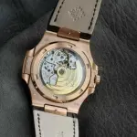 3K Factory Patek Philippe Nautilus 40mm 5711R Rose Gold Leather Dark Gray Dial