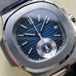 3K Factory Patek Philippe Nautilus 5980/1A-001 Leather Strap Blue Dial