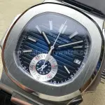 3K Factory Patek Philippe Nautilus 5980/1A-001 Leather Strap Blue Dial