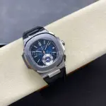 3K Factory Patek Philippe Nautilus 5980/1A-001 Leather Strap Blue Dial