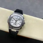 3K Factory Patek Philippe Nautilus 59801A-019 Leather Strap White Dial