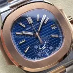 3K Factory Patek Philippe Nautilus 5980/1AR-0001 Half Rose Gold Blue Dial