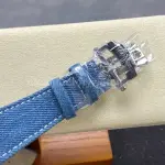 3K Factory Patek Philippe Nautilus 5980/60G-001 Calf Skin Strap White Gold Blue-Gray Dial