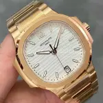 3K Factory Patek Philippe Nautilus 7118/1R-001 Rose Gold Silver Dial