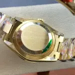 8+ Factory Counterweight Rolex Day-Date 128348RBR-0049 36mm Diamond Yellow Gold Bezel Full Yellow Gold Diamond Roman Numerals Orange Gradient Dial