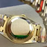 8+ Factory Counterweight Rolex Day-Date 128348RBR-0026 36mm Diamond Bezel Full Yellow Gold Champagne Dial