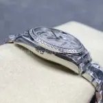 8+ Factory Counterweight Rolex Day-Date 128349RBR-0049 36mm Diamond Bezel Full 904L Baguette Diamond Mother Of Pearl Dial