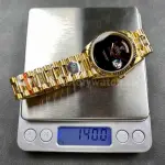 8+ Factory Counterweight Rolex Day-Date 18038 36mm Full Yellow Gold Black Dial