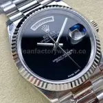 8+ Factory Counterweight Rolex Day-Date 18206 36mm Full White Gold Black Dial