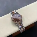 8+ Factory Rolex counterweight Datejust 278271-0028 31mm Half Rose Gold Diamond Brown Dial Jubilee