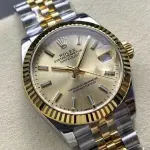 8+ Factory Rolex counterweight Datejust 278273-0014 31mm Half Yellow Gold Champagne Dial Jubilee