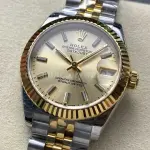 8+ Factory Rolex counterweight Datejust 278273-0014 31mm Half Yellow Gold Champagne Dial Jubilee