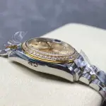 8+ Factory Rolex counterweight Datejust 278383RBR-0026 31mm Diamond Yellow Gold Bezel Half Yellow Gold Diamond Champagne Dial Jubilee