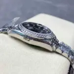 8+ Factory Rolex counterweight Datejust 278384RBR-0010 31mm Diamond White Gold Bezel Full 904L Diamond Grey Dial Jubilee