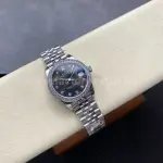8+ Factory Rolex counterweight Datejust 278384RBR-0010 31mm Diamond White Gold Bezel Full 904L Diamond Grey Dial Jubilee