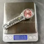 8+ Factory Rolex counterweight Datejust 278384RBR-0024 31mm Diamond White Gold Bezel Full 904L Roman Numerals Pink Dial Jubilee