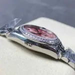 8+ Factory Rolex counterweight Datejust 278384RBR-0024 31mm Diamond White Gold Bezel Full 904L Roman Numerals Pink Dial Jubilee