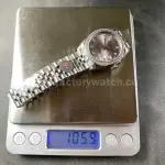 8+ Factory Rolex counterweight Datejust 278384RBR-0036 31mm Diamond White Gold Bezel Full 904L Diamond Pink Dial Jubilee