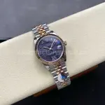 8+ Factory Rolexcounterweight Datejust 278271-0020 31mm Half Rose Gold Roman Numerals Diamond Purple Dial Jubilee