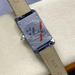 8848 Factory Cartier Tank Américaine 19mm W2601956 Crocodile leather Roman Numerals Silver Dial