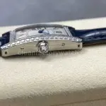 8848 Factory Cartier Tank Américaine 19mm W2601956 Crocodile leather Roman Numerals Silver Dial