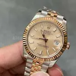 A+ Factory Rolex Datejust 278271-0010 31mm Half Rose Gold Pink Dial Jubilee