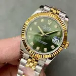 A+ Factory Rolex Datejust 278273-0030 31mm Half Yellow Gold Diamond Mop Green Dial Jubilee