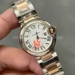 AF Factory Cartier Ballon Bleu 28mm Half Rose Gold White Dial