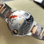 AF Factory Cartier Ballon Bleu W3BB0025 28mm Diamond Bezel Rose GoldSteel Roman Numerals&Diamond Silver Dial