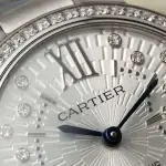 AF Factory Cartier Ballon Bleu W4BB0035 33mm Diamond Bezel Full Steel Diamond&Roman Numerals Silver Dial