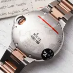 AF Factory Cartier Ballon Bleu W6920098 33mm Half Rose Gold Roman Numerals Mother Of Pearl Dial