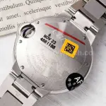 AF Factory Cartier Ballon Bleu WSBB0052 33mm Full Steel Roman Numerals Red Dial