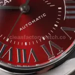 AF Factory Cartier Ballon Bleu WSBB0052 33mm Full Steel Roman Numerals Red Dial