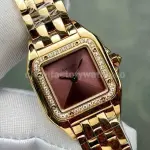 AF Factory Cartier Panthère WJPN0035 22mm Diamond Bezel Full Rose Gold Red Dial