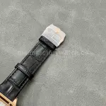 AF Factory Cartier Santos Dumont 31.4mm Rose gold Leather Strap Silver Dial