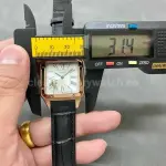 AF Factory Cartier Santos Dumont 31.4mm Rose gold Leather Strap Silver Dial