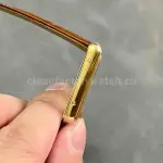 F1 Factory Cartier Tank Louis Cartier W1529856 22mm Yellow Gold Brown Leather Strap Roman Numerals Silver Dial