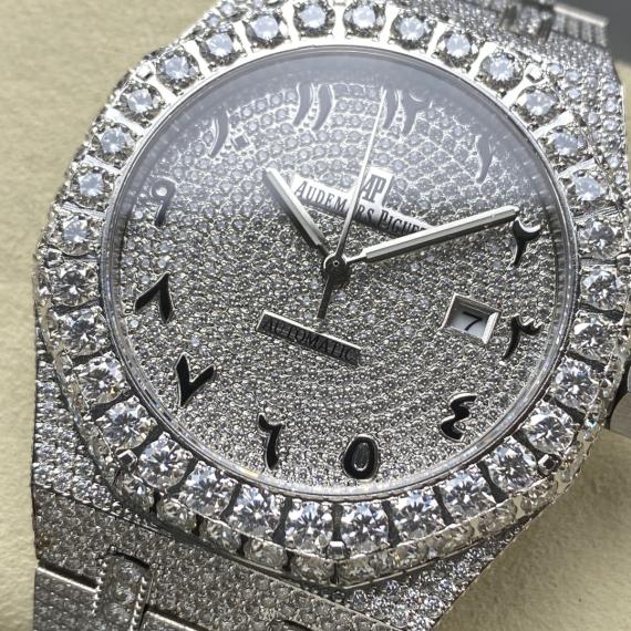 Audemars Piguet Royal Oak – Fully Diamond-Set Arabic Dial