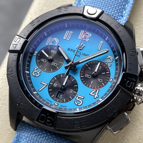 Breitling Super Avenger Chronograph – Blue Dial, Black Case