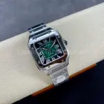 BV Factory Women’s Cartier Santos WSSA0061 35.1mm Full Steel Roman Numerals Green Dial