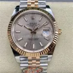 Clean Factory Rolex Datejust 126231 36mm Half Rose Gold Pink Dial Jubilee