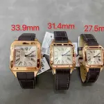 F1 Factory Cartier Santos Dumont WGSA0032 33.9mm Rose Gold Leather Strap Roman Numerals Silver Dial